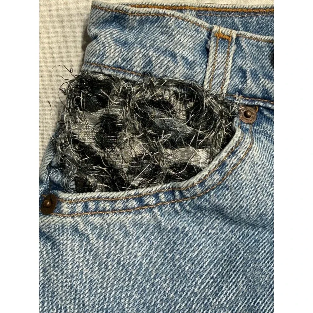 Vintage Levi’s 1997 Paisley Trim High Rise Jeans Girls 12 Orange Tab